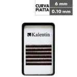Kalentin Extensión de Cejas Planas Negras 6mm